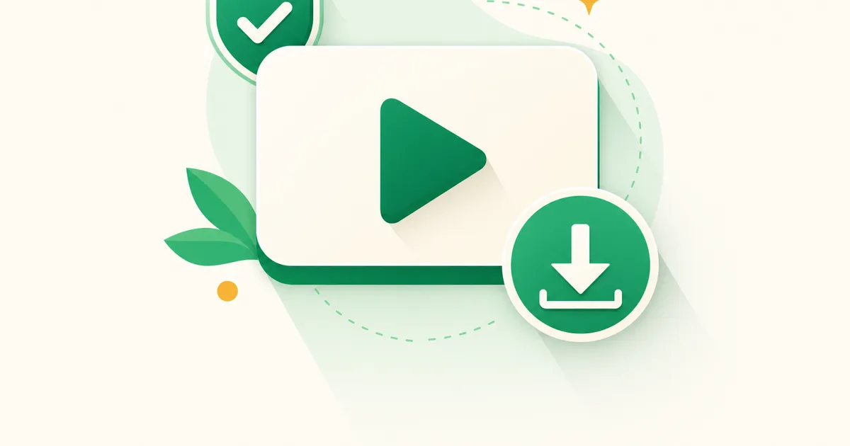 Celular reproduzindo um vídeo com ícone de download para assistir sem internet