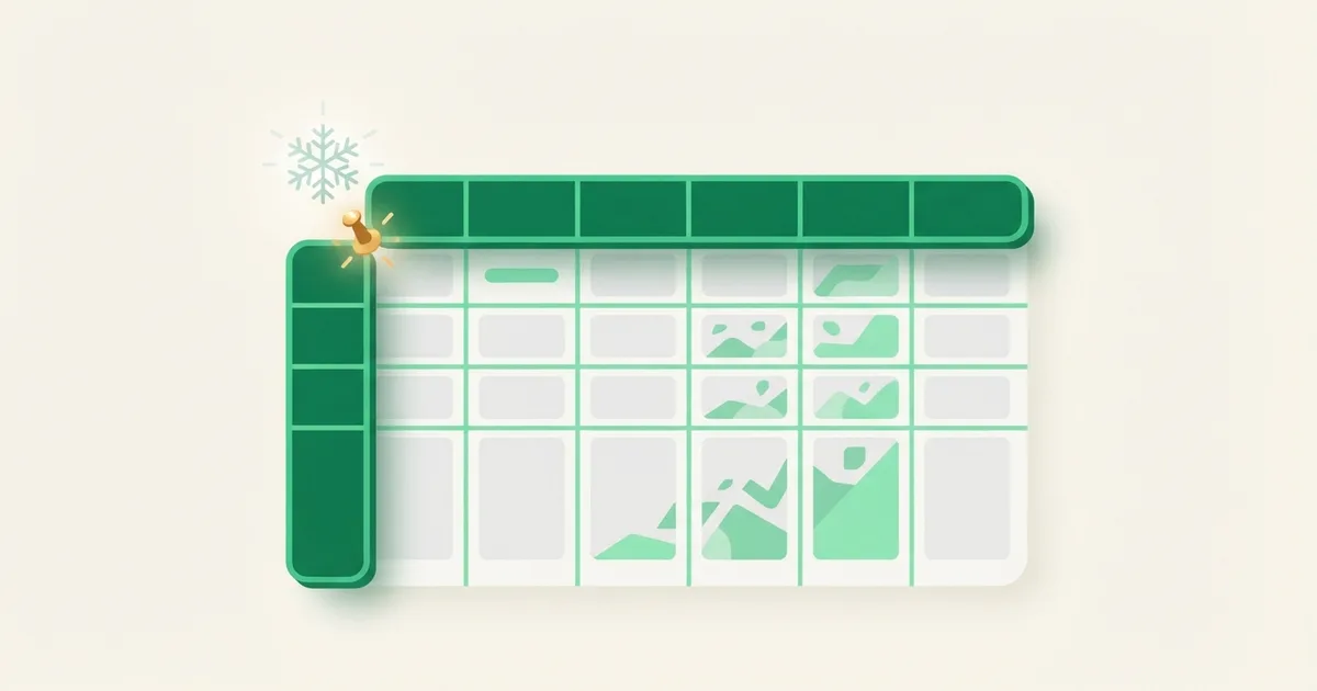Planilha do Excel com a linha de cabeçalho destacada no topo da tela