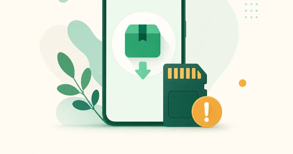 Tela de celular Android mostrando o app da Google Play Store com um aviso de erro na instalação